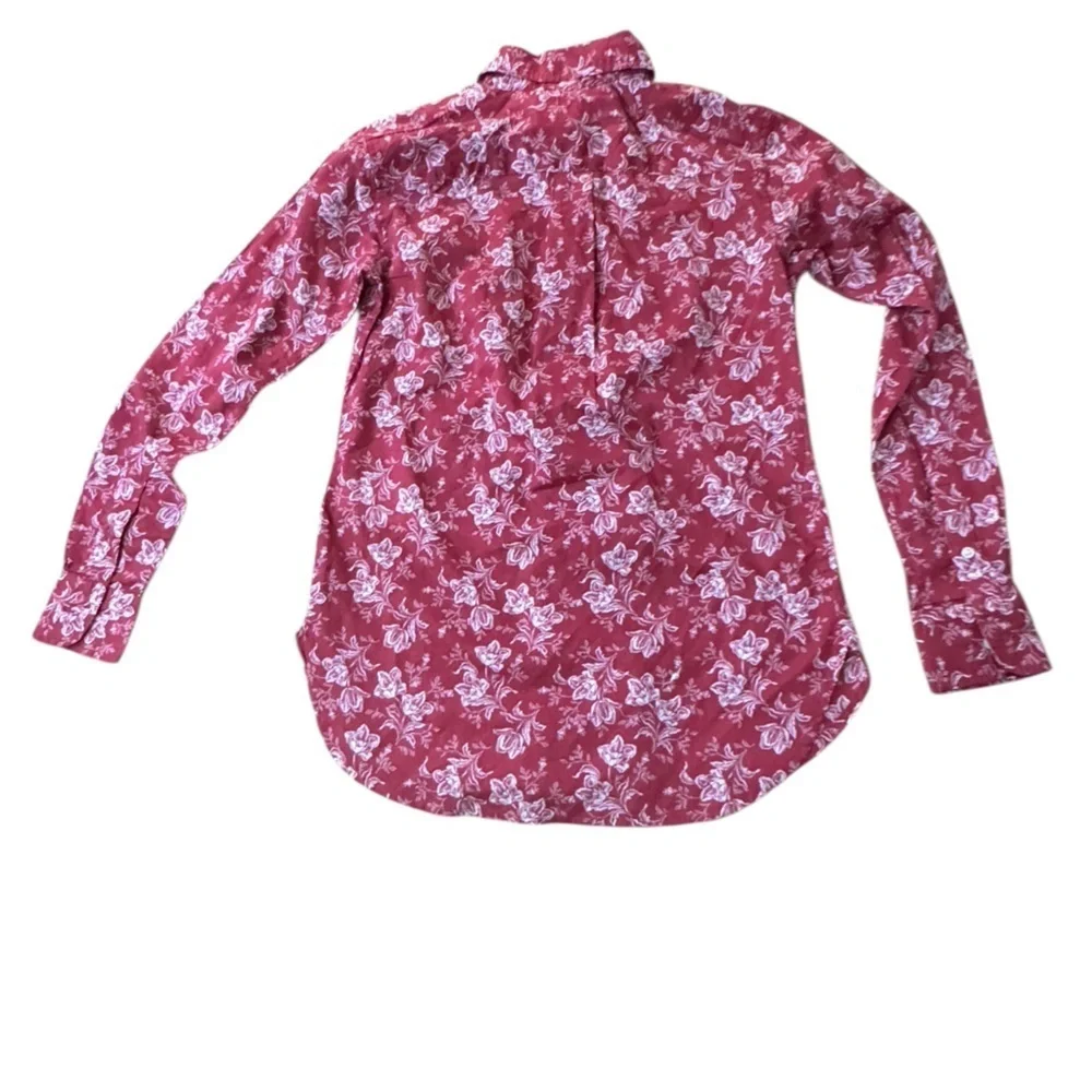 Lauren Ralph Lauren - Red Pocketed Curve Hem Floral Cuff Sleeved - XXS Wt11 - Picture 2 of 5